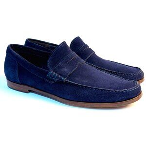 To Boot New York Adam Derrick Men's Blue Suede Driving Loafers Size 10.5 M Italy